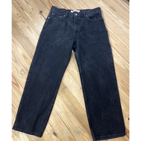 Levi's 550 Relaxed Fit Men's sz W36xL30 Black Tapered Leg Jean Y2K - Picture 1 of 8